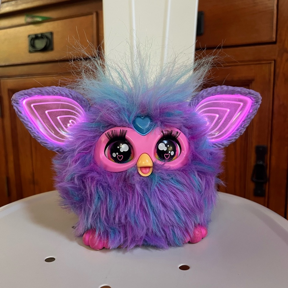 Hasbro Furby Purple Interactive Lights Tie Dye WORKING